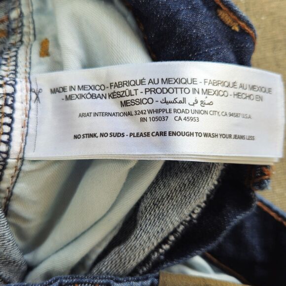 Ariat Trouser Mid Rise Lexie Wide Leg Jeans Size 30 Short Rascal Blue Dark Wash - Picture 9 of 9